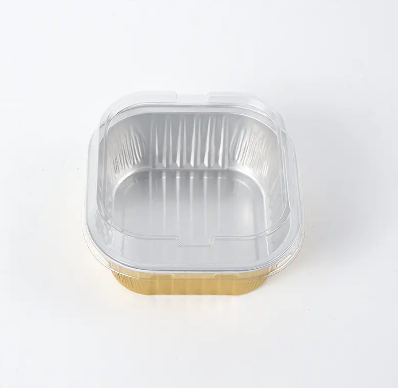 ¿Cuál es la vida útil y la durabilidad del contenedor de alimentos de aluminio sin arrugas cuadradas?