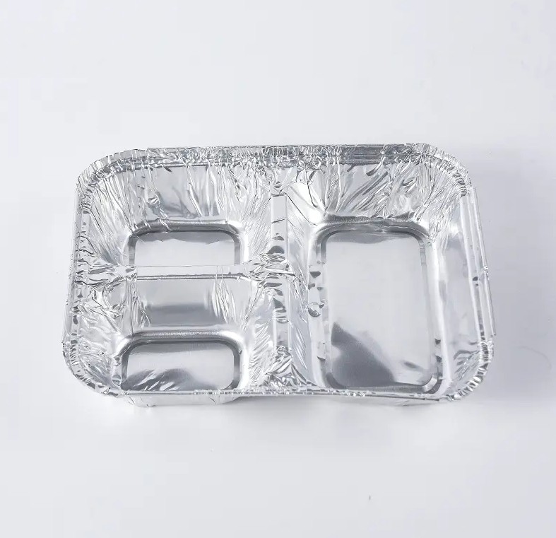 ¿Cuáles son los materiales y las características de rendimiento de los contenedores de alimentos de aluminio corrugados y con forma?